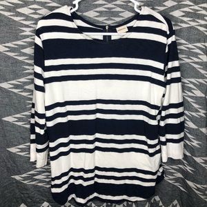 Blue & White Stripe Top